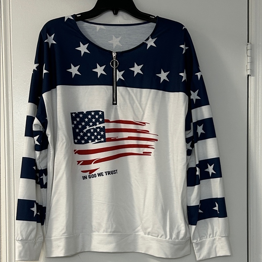 Patriotic Star and Stripes Sweatshirt
